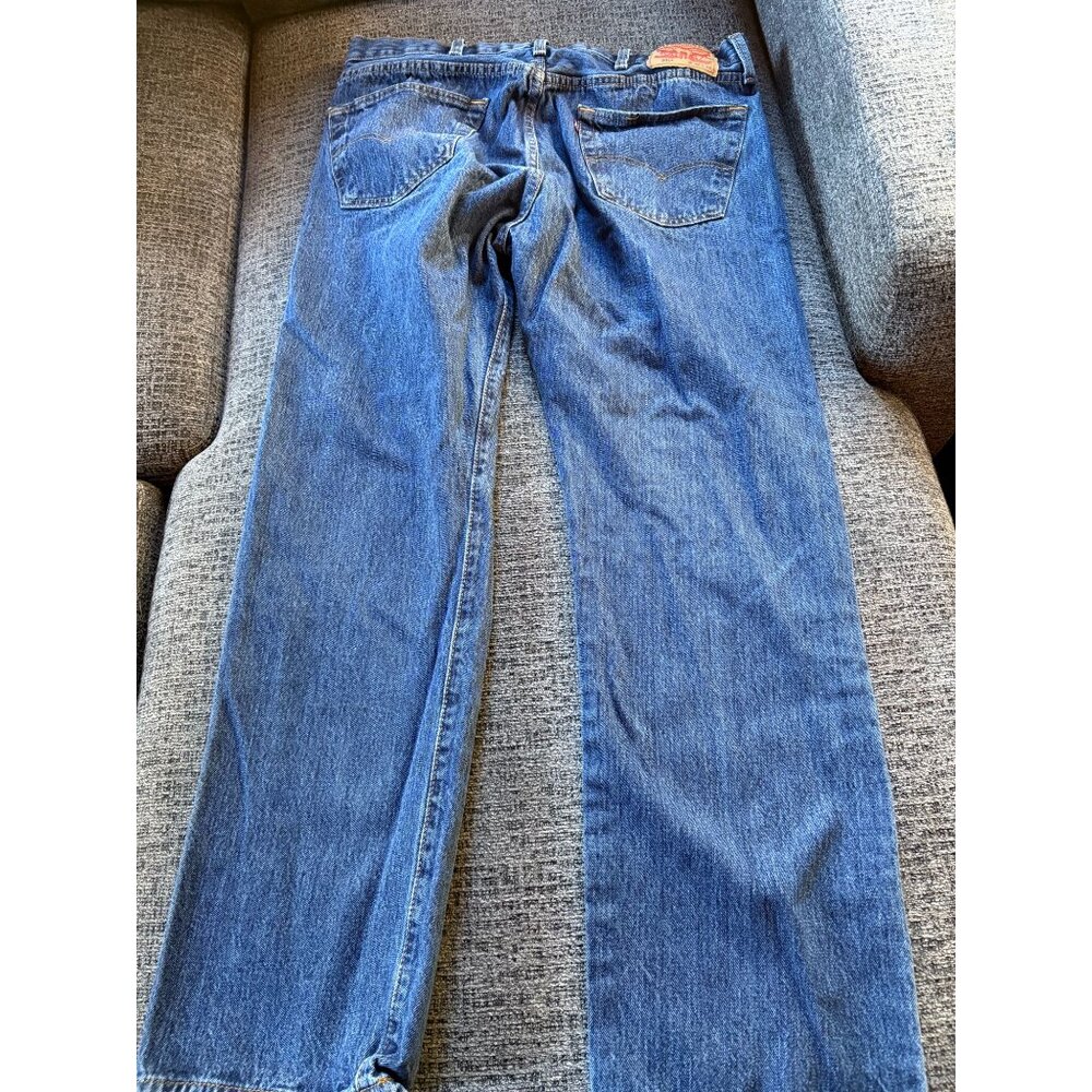 Levis 501 Original Fit Mens Straight Button Fly  Jeans 38x32 Americana Western - Picture 2 of 10